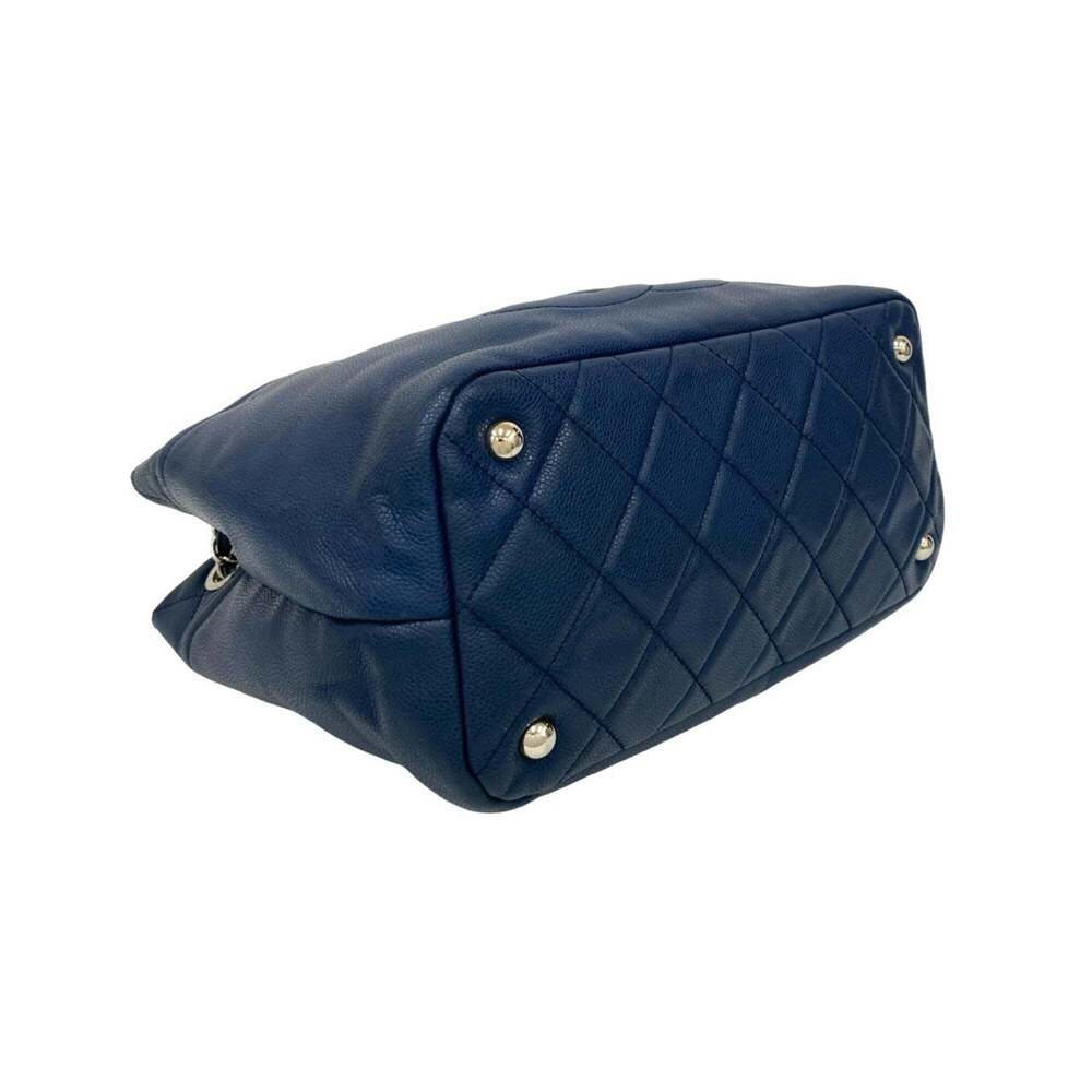 CHANEL Blue Caviar Leather Logo Tote Bag - Picture 7 of 10